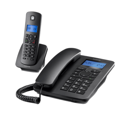 Motorola C4201 Analogni / DECT telefon Identifikacija poziva Crno
