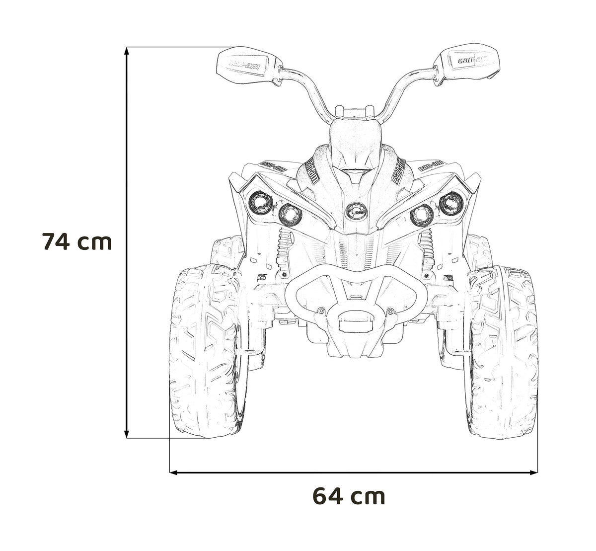 Quad na akumulator Maverick ATV - Bež