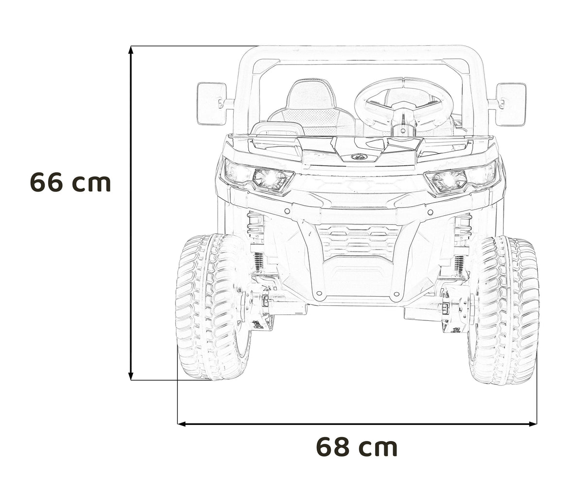 Auto na akumulator Pick-up Speed 900 4x4 - DVOSJED - Crni