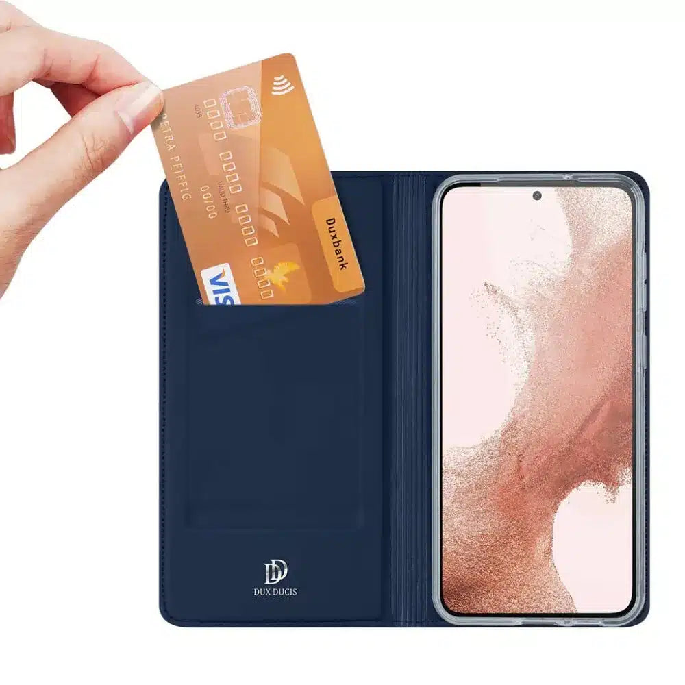 DUX DUCIS Skin Pro – pouzdro s otevíráním do boku pro Samsung Galaxy S23 modré