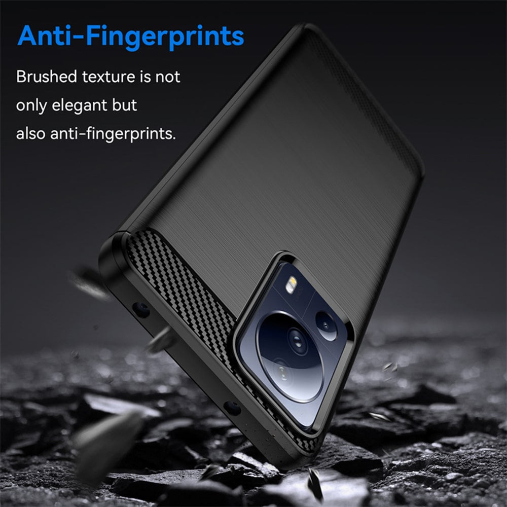 Techsuit Carbon Silicone kryt pro Xiaomi 13 Lite – černý