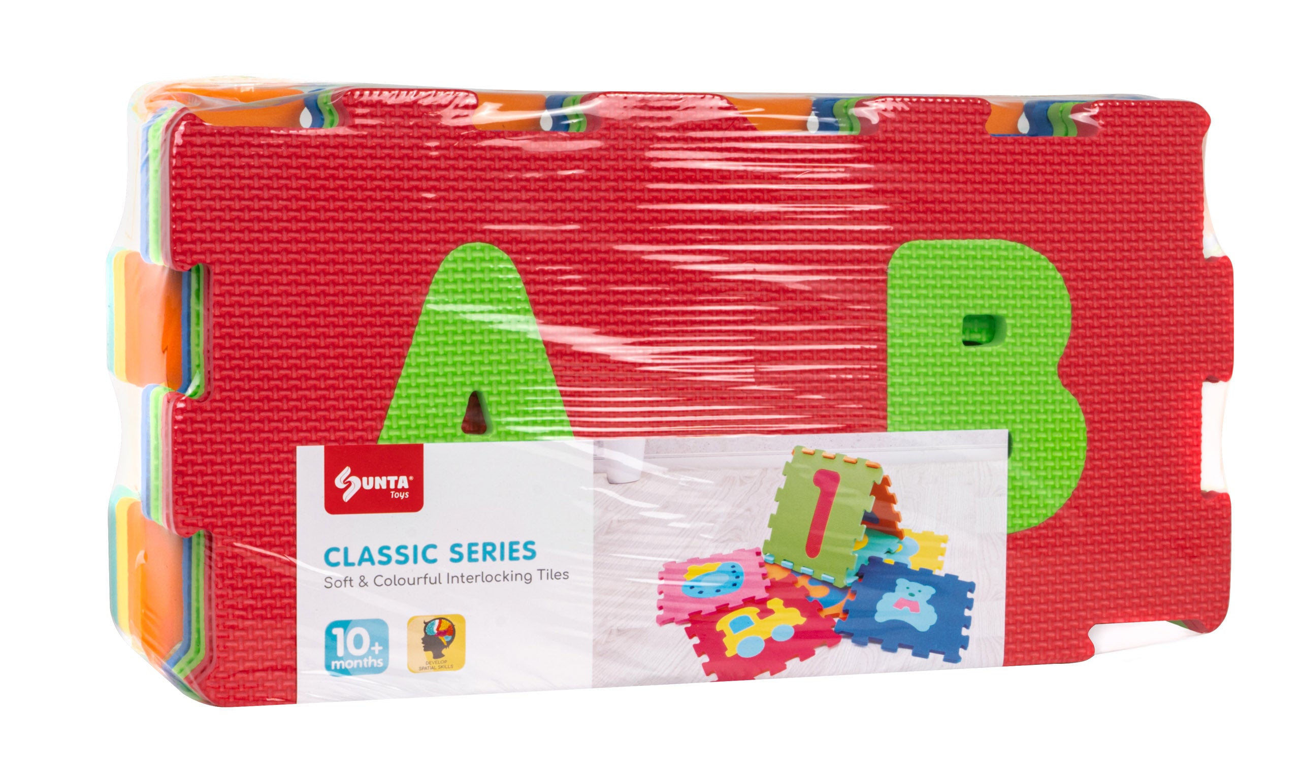 Edukativna podloga za igru - šarene puzzle s slovima i brojevima