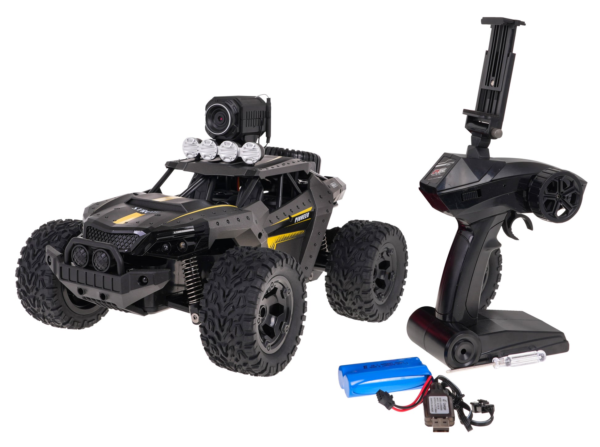 Buggy na daljinsko upravljanjeMEGA Crawler PIONEER sa kamerom - sivi