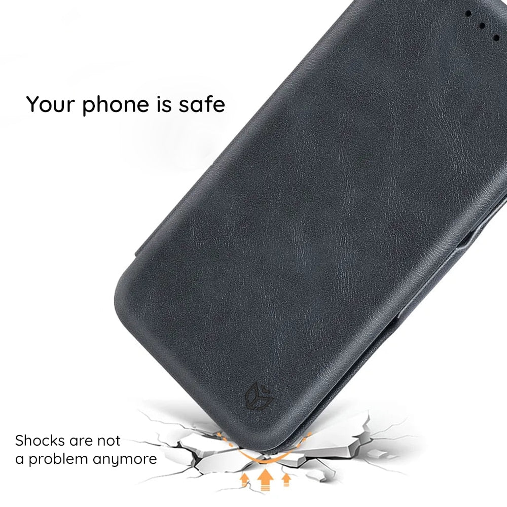 Techsuit Safe Wallet Plus, skládací pouzdro pro Xiaomi 13 – černé