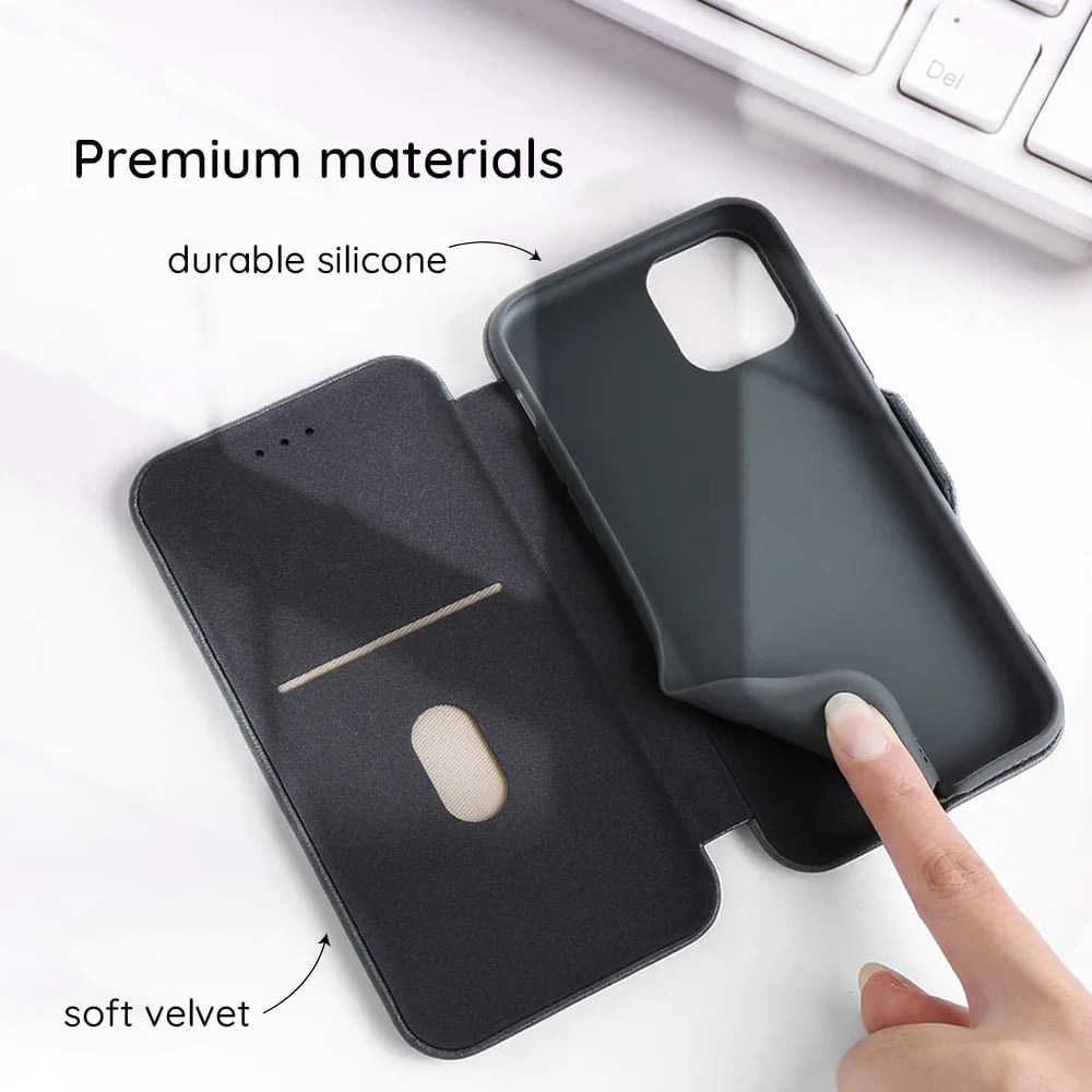 Techsuit Safe Wallet Plus skládací pouzdro pro Motorola Moto G54 Power Edition / G64 – černé