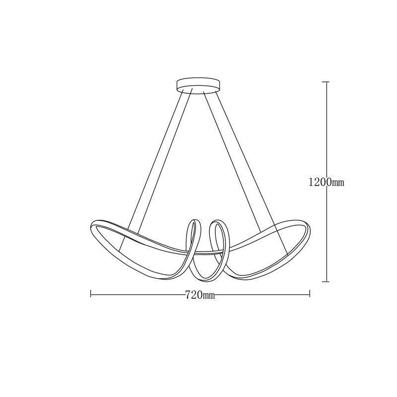 Smart dekorativna visilica Green Tech 60W, 3CCT, dim, APP + daljinski upravljač
