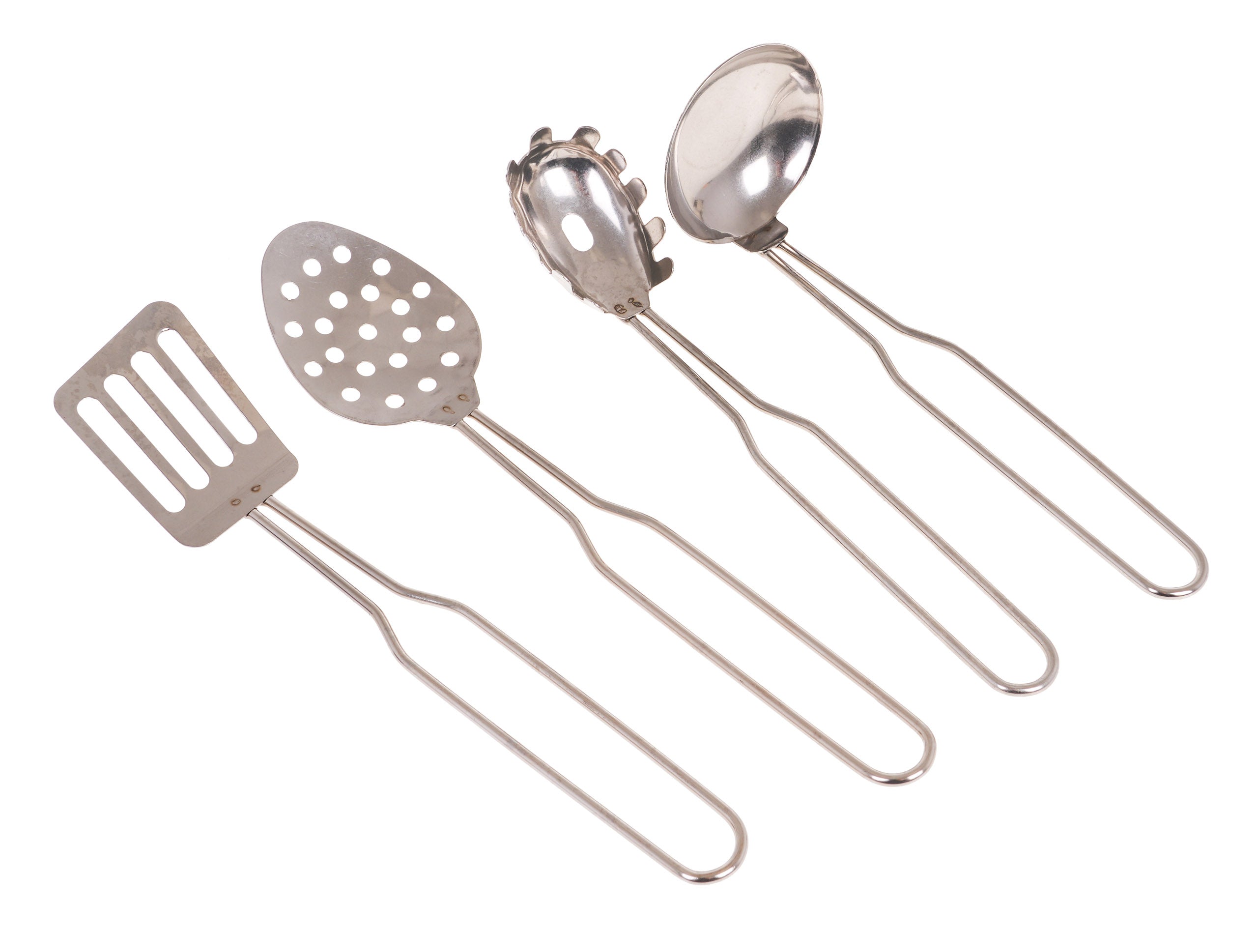 Set metalnih lonaca sa tirkiznom pregačom - 13 elemenata