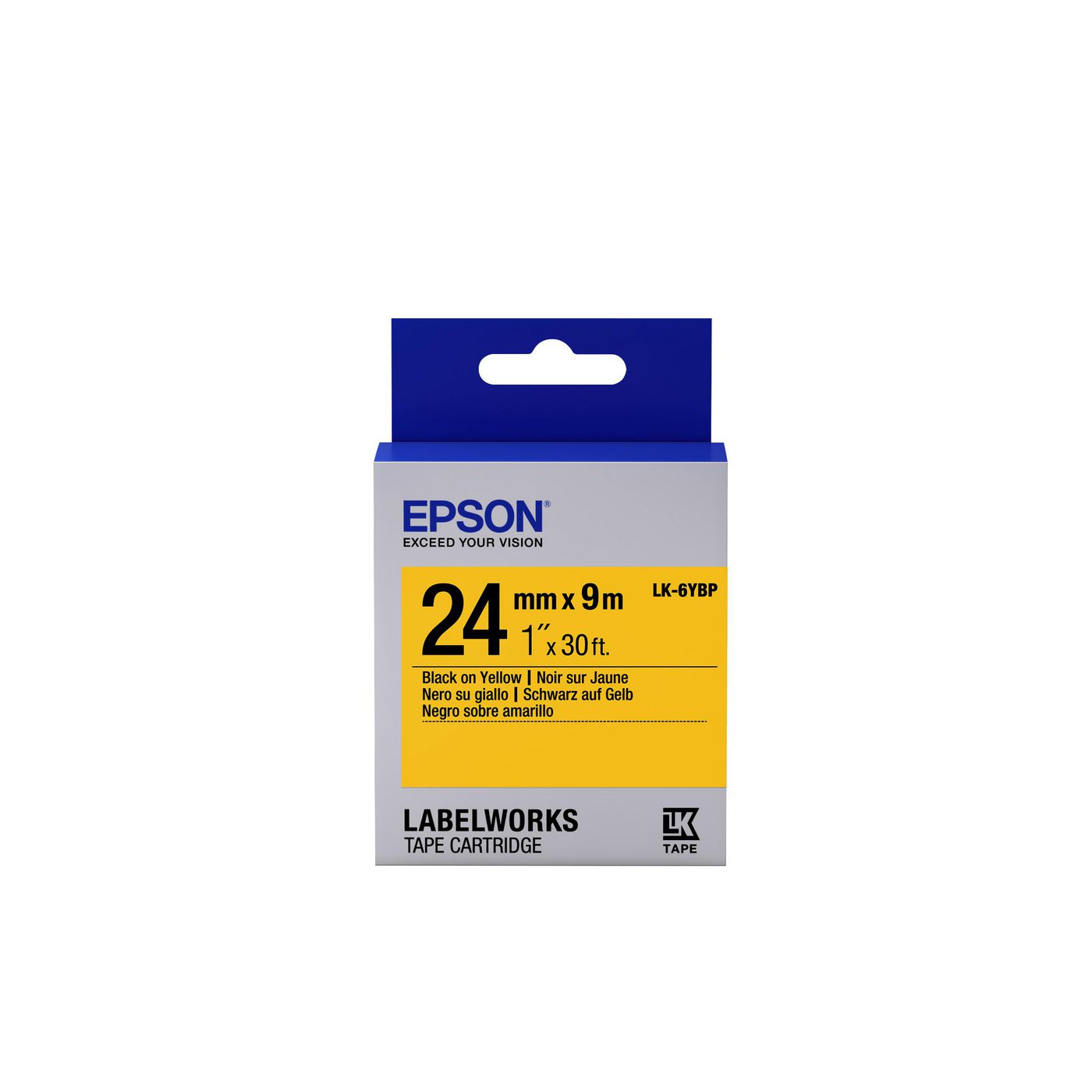 Epson LK-6YBP traka za izradu naljepnica Crno na žutom