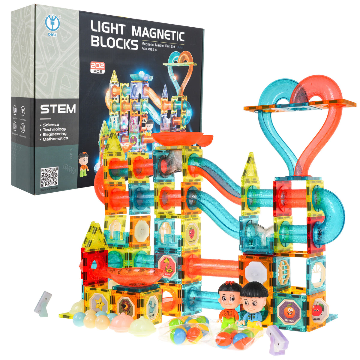 Magnetni blokovi LUM - 202 elemenata