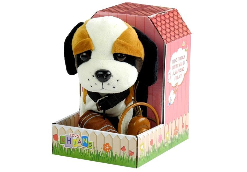 Interactive Dog On a Leash with House St Bernard
