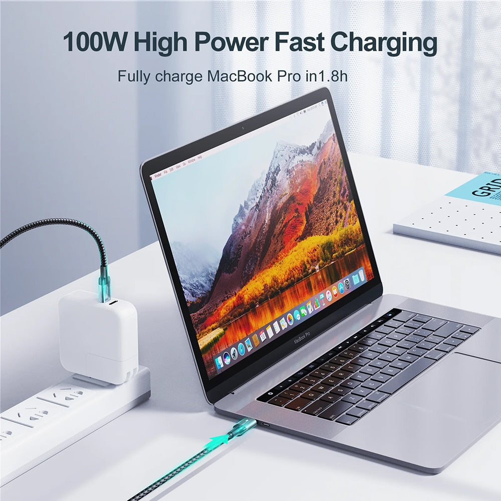 JoyRoom - Datový kabel (S-CC100A10) - Rychlé nabíjení Type-C na Type-C 100W - 480Mbps - 120cm - černý