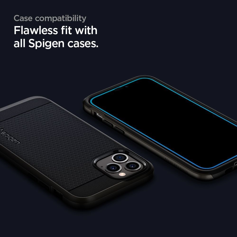 SPIGEN KALENÉ SKLO GLASS FC PRO IPHONE 12 PRO MAX ČERNÉ