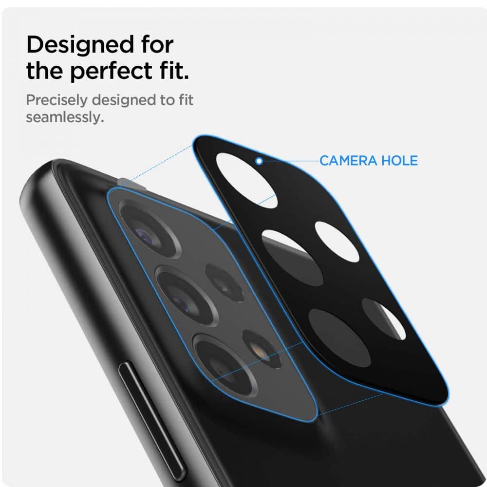 SPIGEN OPTIK.TR OCHRANA FOTOAPARÁTU, 2 KS PRO SAMSUNG GALAXY A33 5G / A53 5G / A73 5G, ČERNÁ
