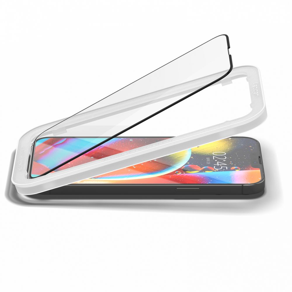 SPIGEN ALM GLASS FC KALJENO STAKLO 2-KOM PAKET ZA iPHONE 13 PRO MAX/ iPHONE 14 PLUS -CRNO