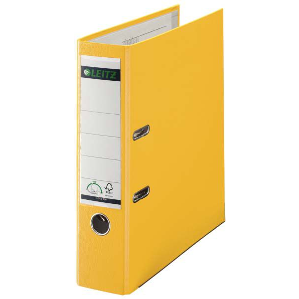 Leitz Plastic Lever Arch File A4 80mm 180° Yellow mapa za dokumente s prstenom Žuto