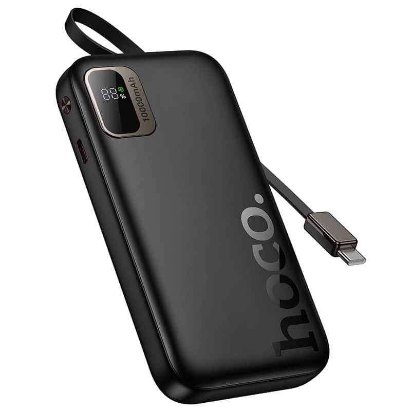 Hoco Powerbank 10000 mAh QC PD 20W s uvlačivim USB C kabelom Q51 crni