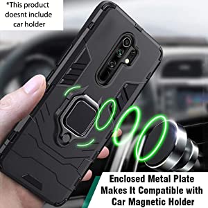 Ring Armor Case Kickstand odolné pouzdro pro XIAOMI REDMI 9