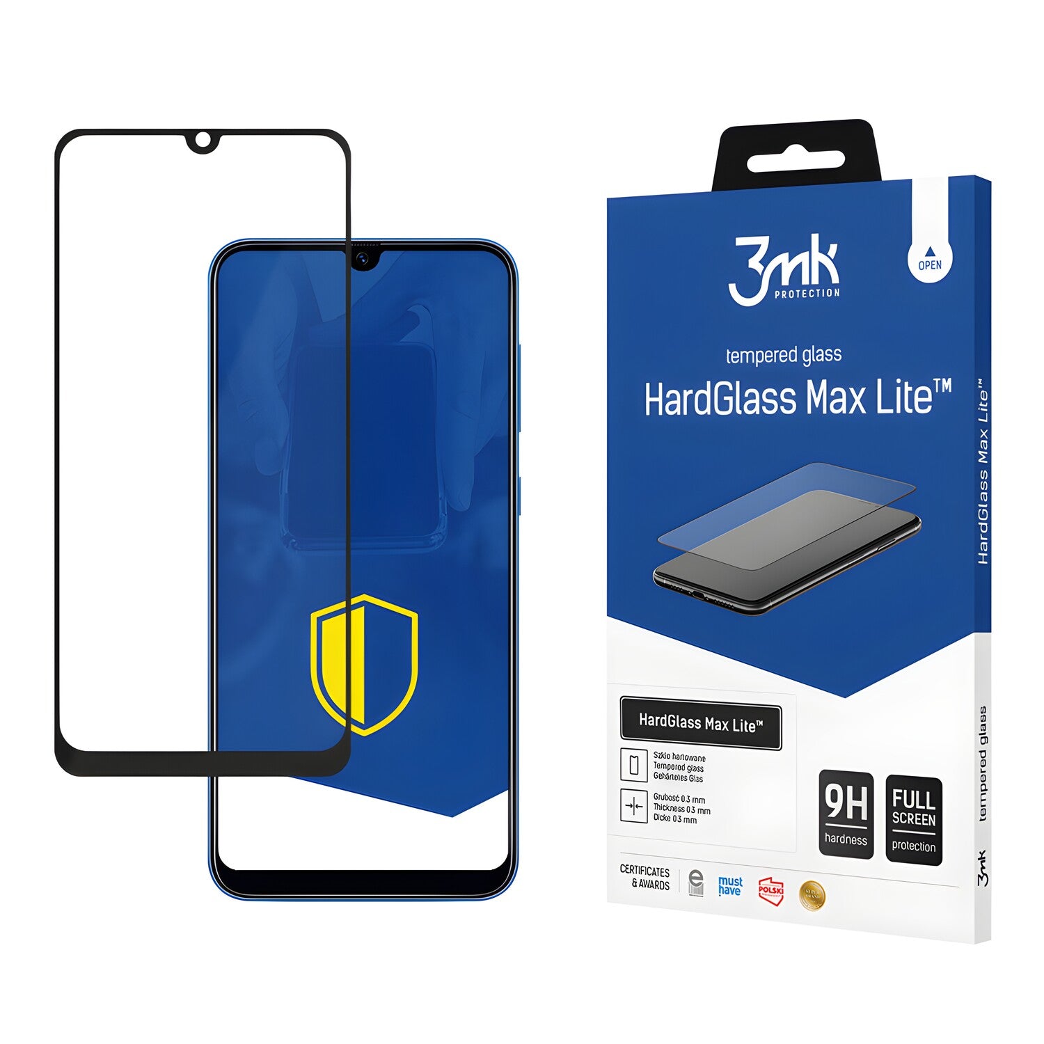 3mk HardGlass Max Lite - zaštitno staklo za Samsung Galaxy A40 - Crna KP21041