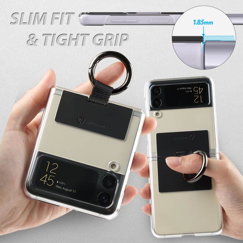 WHITESTONE PRŮHLEDNÝ KRYT S KROUŽKEM PRO SAMSUNG GALAXY Z FLIP 4 - BÉŽOVÁ