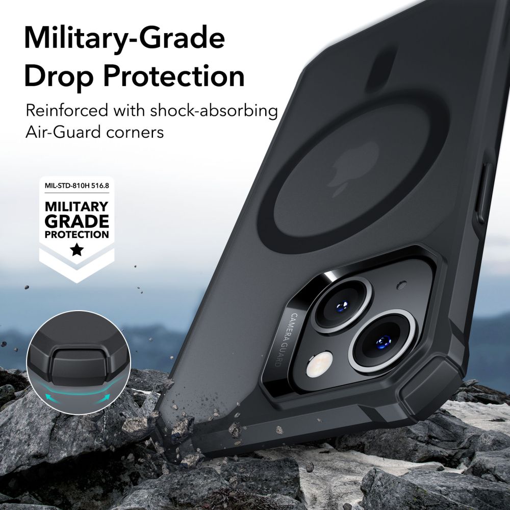 ESR AIR ARMOR HALOLOCK MAGSAFE POUZDRO PRO IPHONE 14 PLUS MRAŽENÁ ČERNÁ