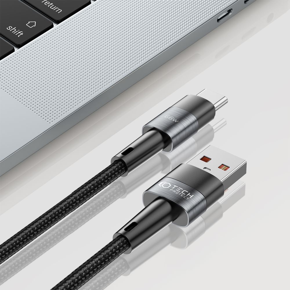 TECH-PROTECT ULTRABOOST KABEL TYPE-C 66W/6A 200CM ŠEDÝ