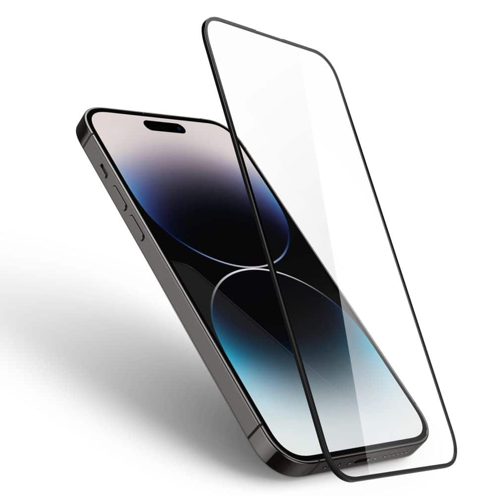 SPIGEN GLASS FC TVRZENÉ SKLO PRO IPHONE 14 PRO ČERNÉ