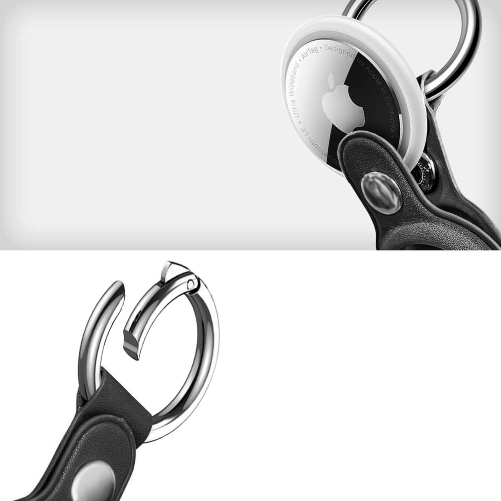 TECH-PROTECT NATURALFIT POUZDRO NA KLÍČENKU PRO APPLE AIRTAG 1 / 2 – černé