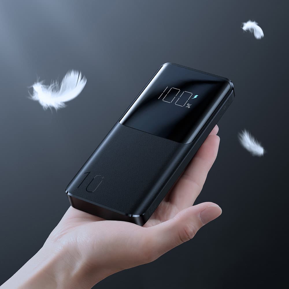 JoyRoom - Powerbanka (JR-T013) - 2x USB- Type-C- Micro-USB - s velkým digitálním displejem- 15W- 10000mAh - černá