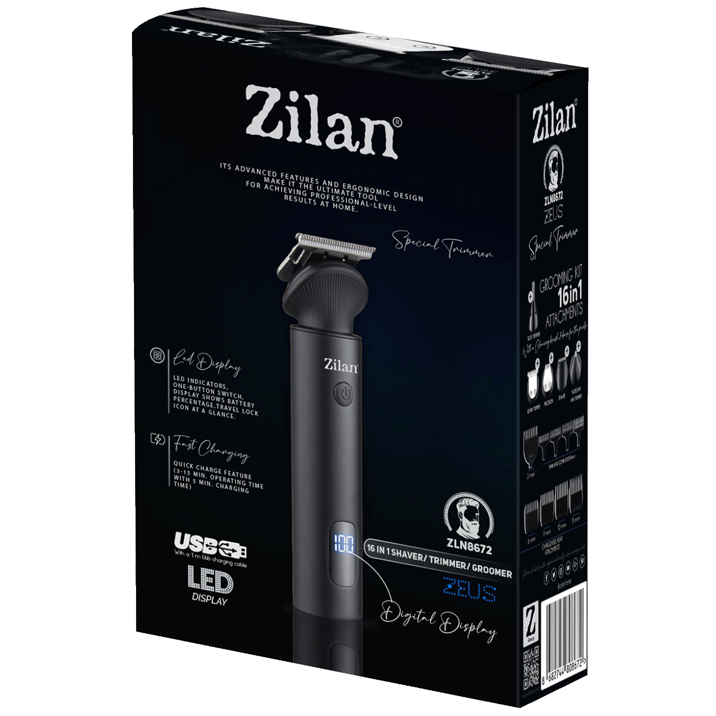 Zilan Aparat za šišanje, brijanje, trimer, 16u1 - ZLN8665 Apollon