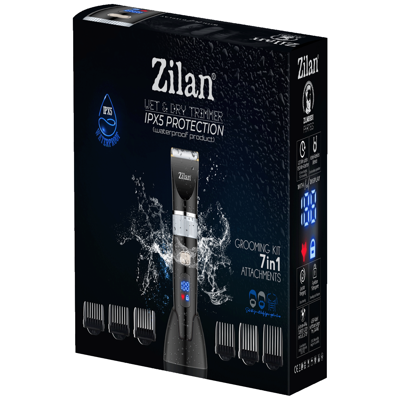 Zilan Aparat za šišanje, 7u1, IPx5 - ZLN8931 Pietas