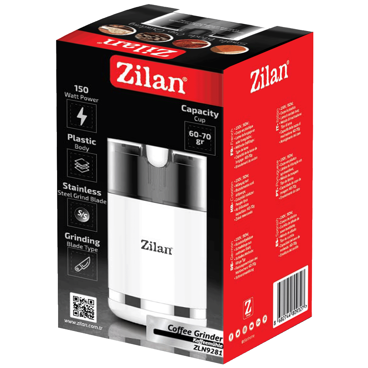 Mlýnek na kávu Zilan, 150W - ZLN9281