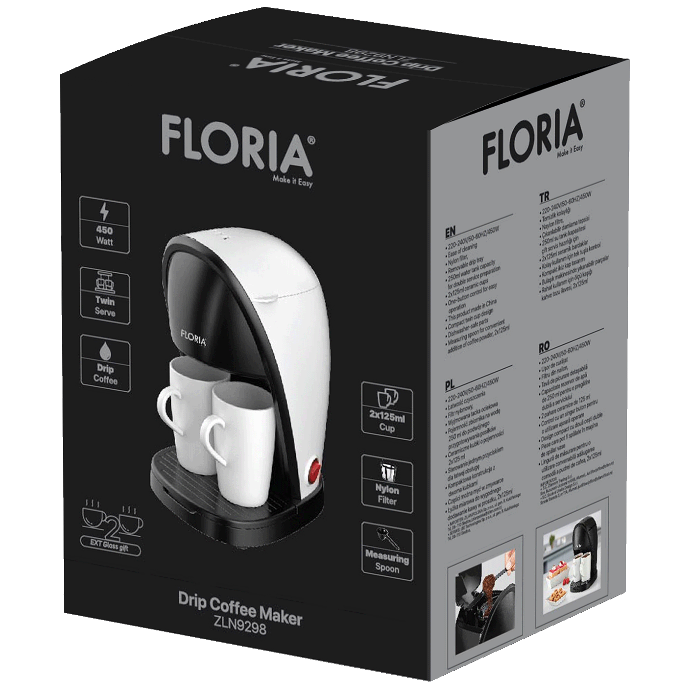 Floria Kávovar, 370-450W - ZLN9298