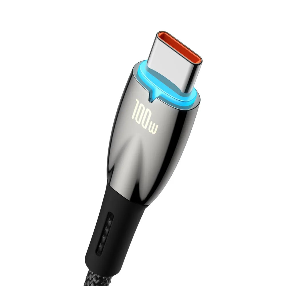 BASEUS kabel USB A na Type-C Power Delivery 100W Glimmer Series CADH000501 2m černý