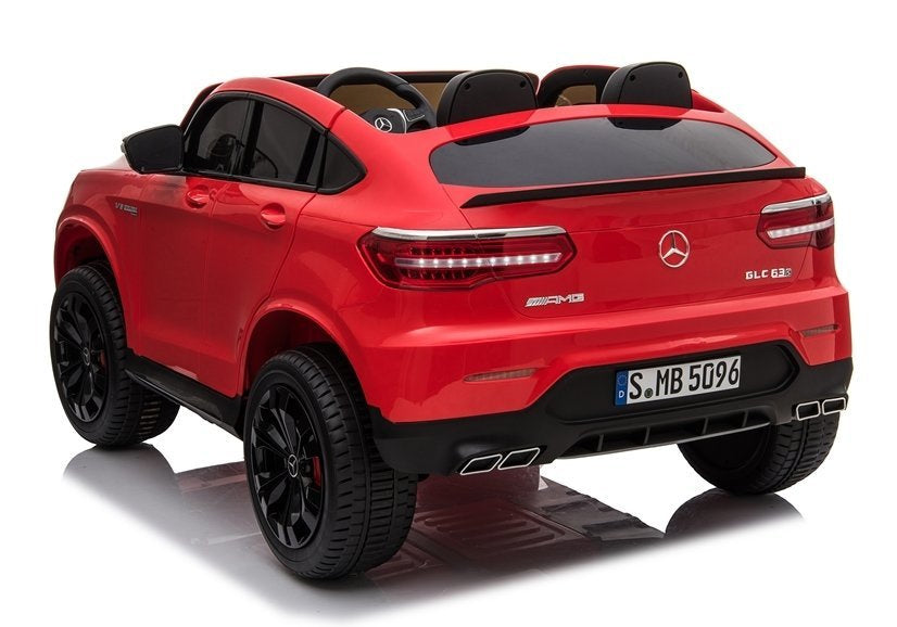 Licencirani auto na akumulator Mercedes GLC 63S QLS 4x4 - dvosjed - crveni/lakirani