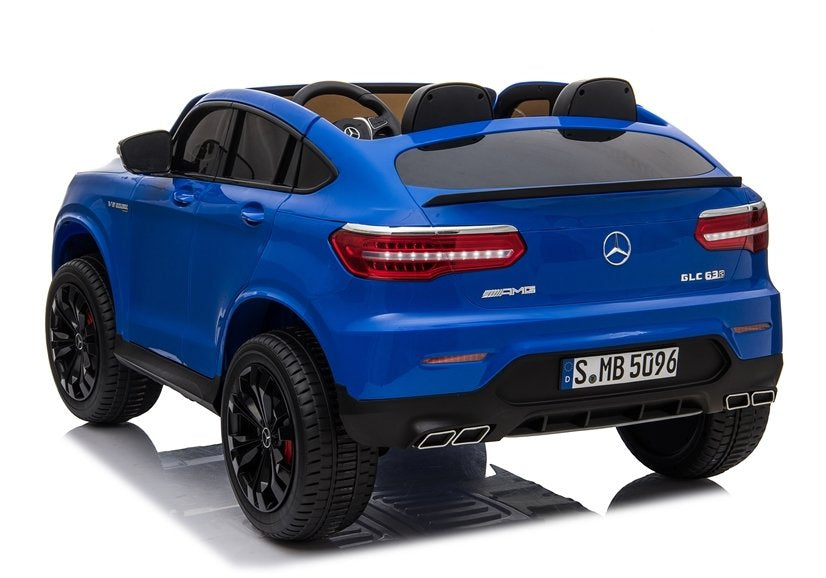 Licencirani auto na akumulator Mercedes GLC 63S QLS 4x4 - dvosjed - plavi/lakirani