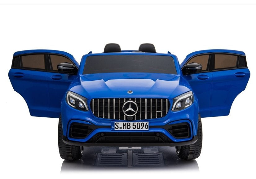 Licencirani auto na akumulator Mercedes GLC 63S QLS 4x4 - dvosjed - plavi/lakirani