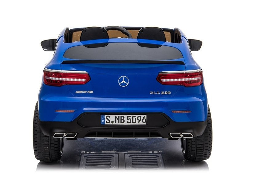 Licencirani auto na akumulator Mercedes GLC 63S QLS MP4 - dvosjed - plavi/lakirani