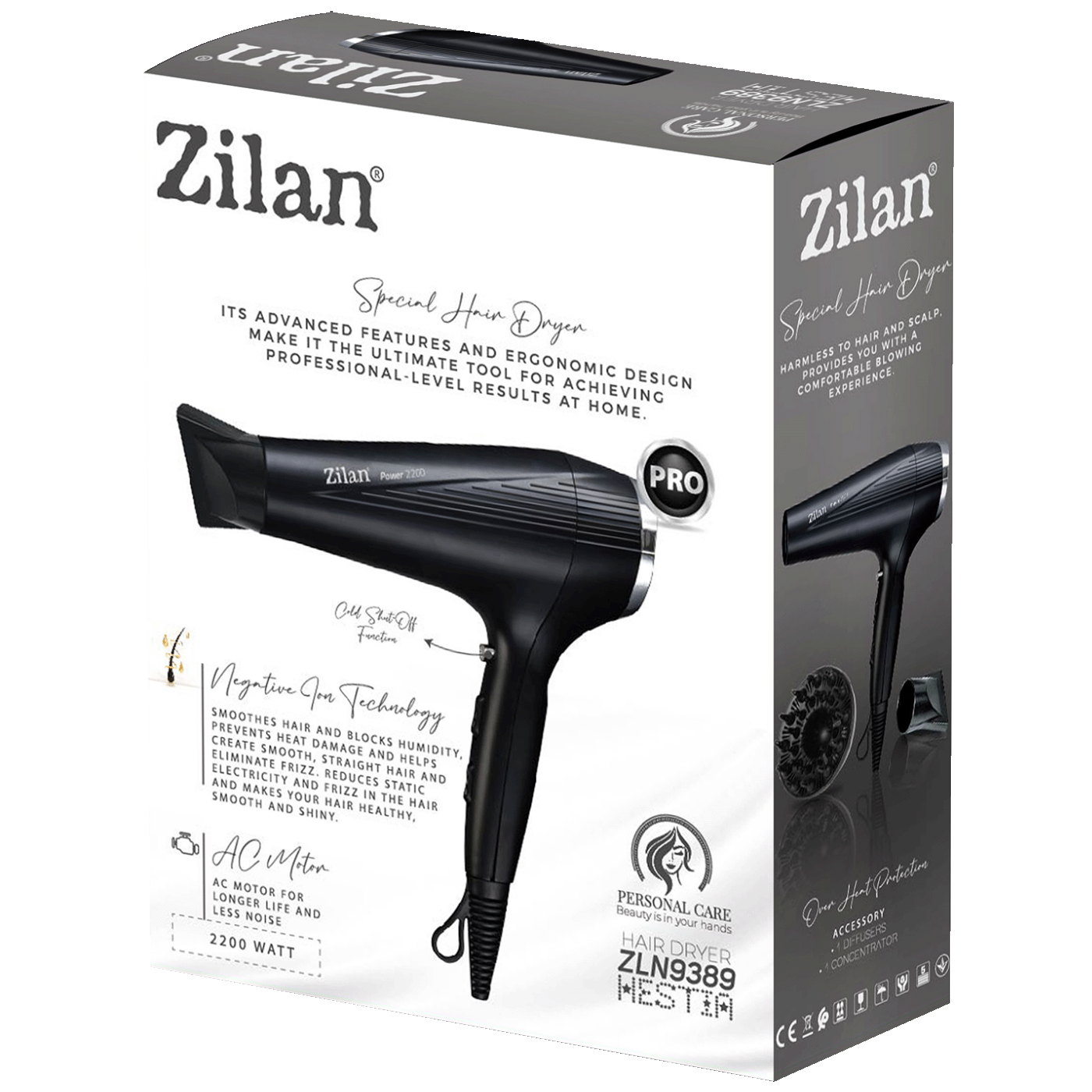 Zilan Fen za kosu, 2200 W - ZLN9389 Hestia