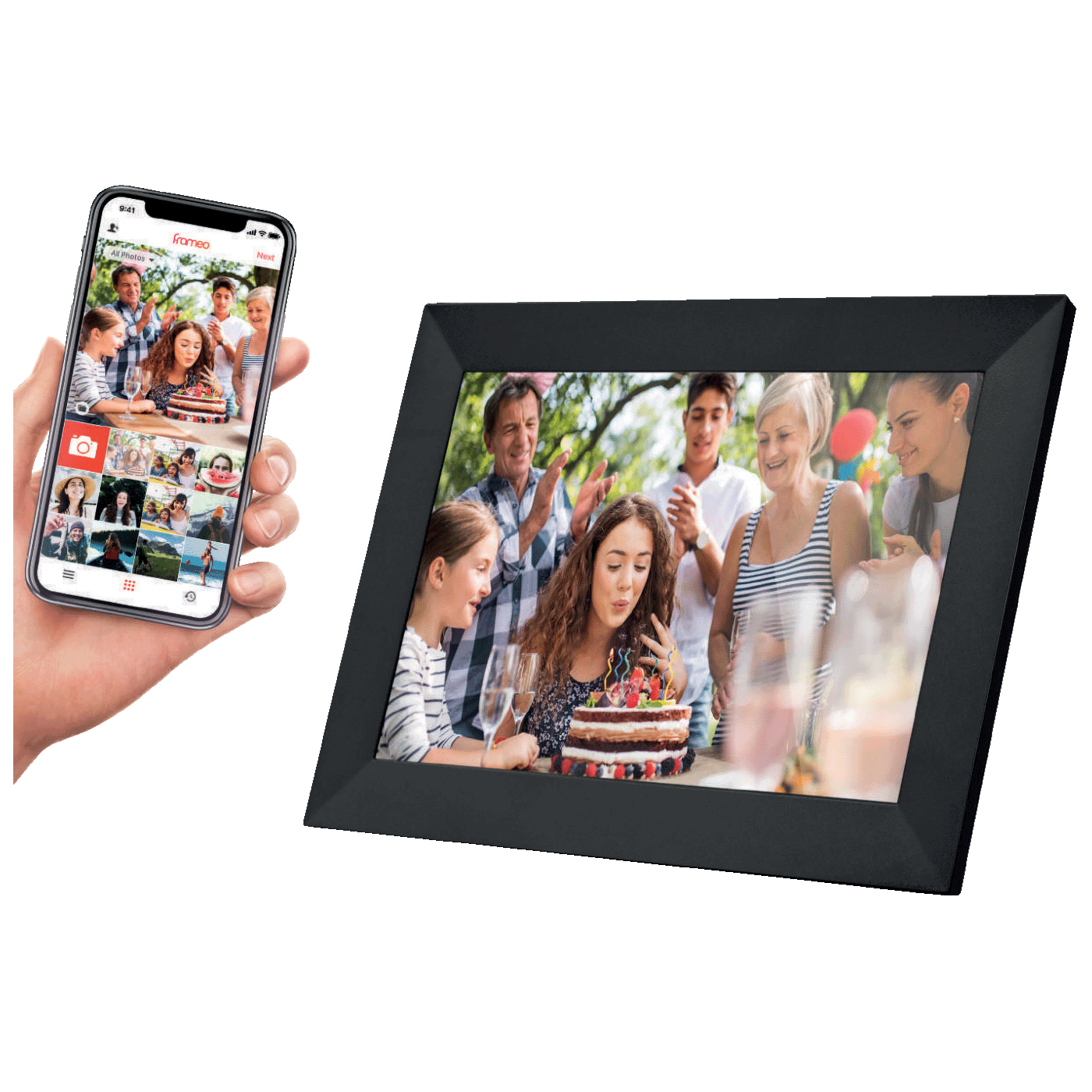 IRRADIO Digitalni foto okvir 10", IPS touch panel, WiFi - DPF-IR10B