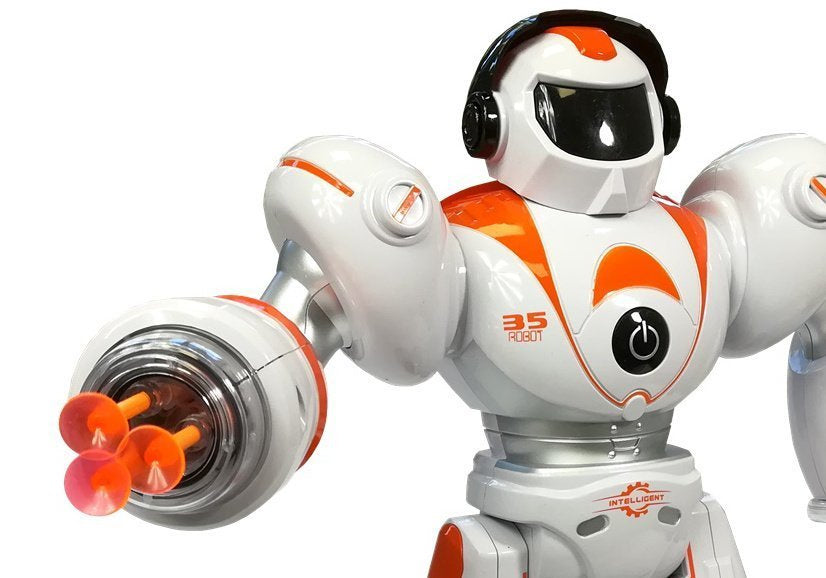 Robot na daljinsko upravljanje Fires Bullets - bijeli