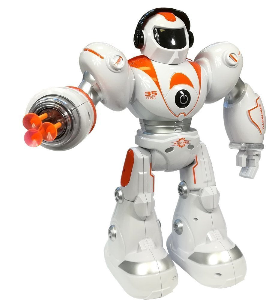 Robot na daljinsko upravljanje Fires Bullets - bijeli
