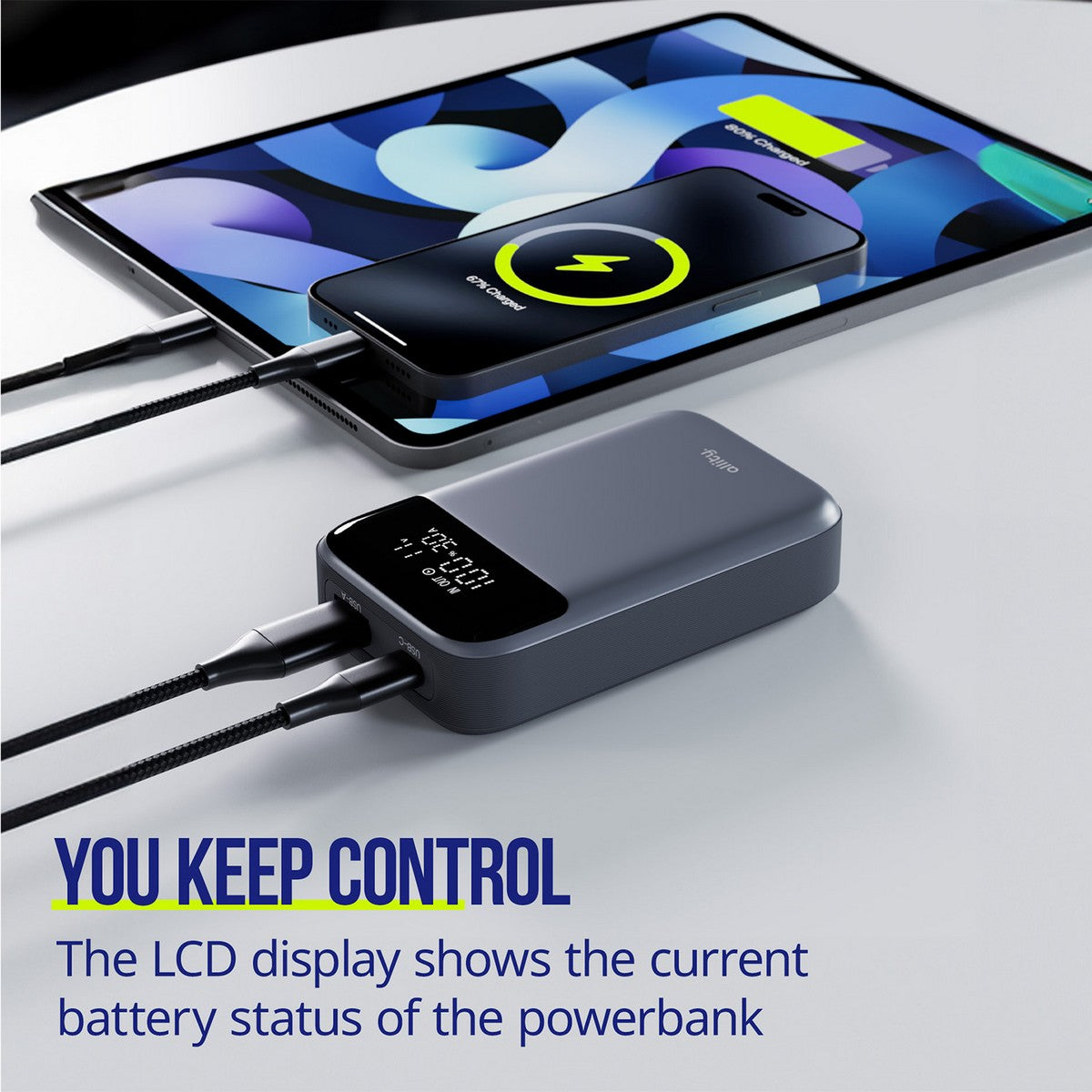 ALLITY prijenosna baterija APB-200 PD 33W 10000 mAh siva