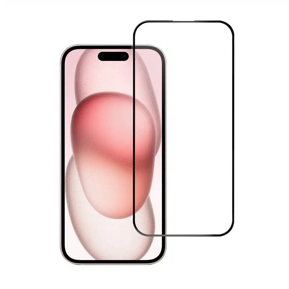 Blue Star 5D tvrzené sklo – pro iPhone 16 / iPhone 15 (full glue) černé
