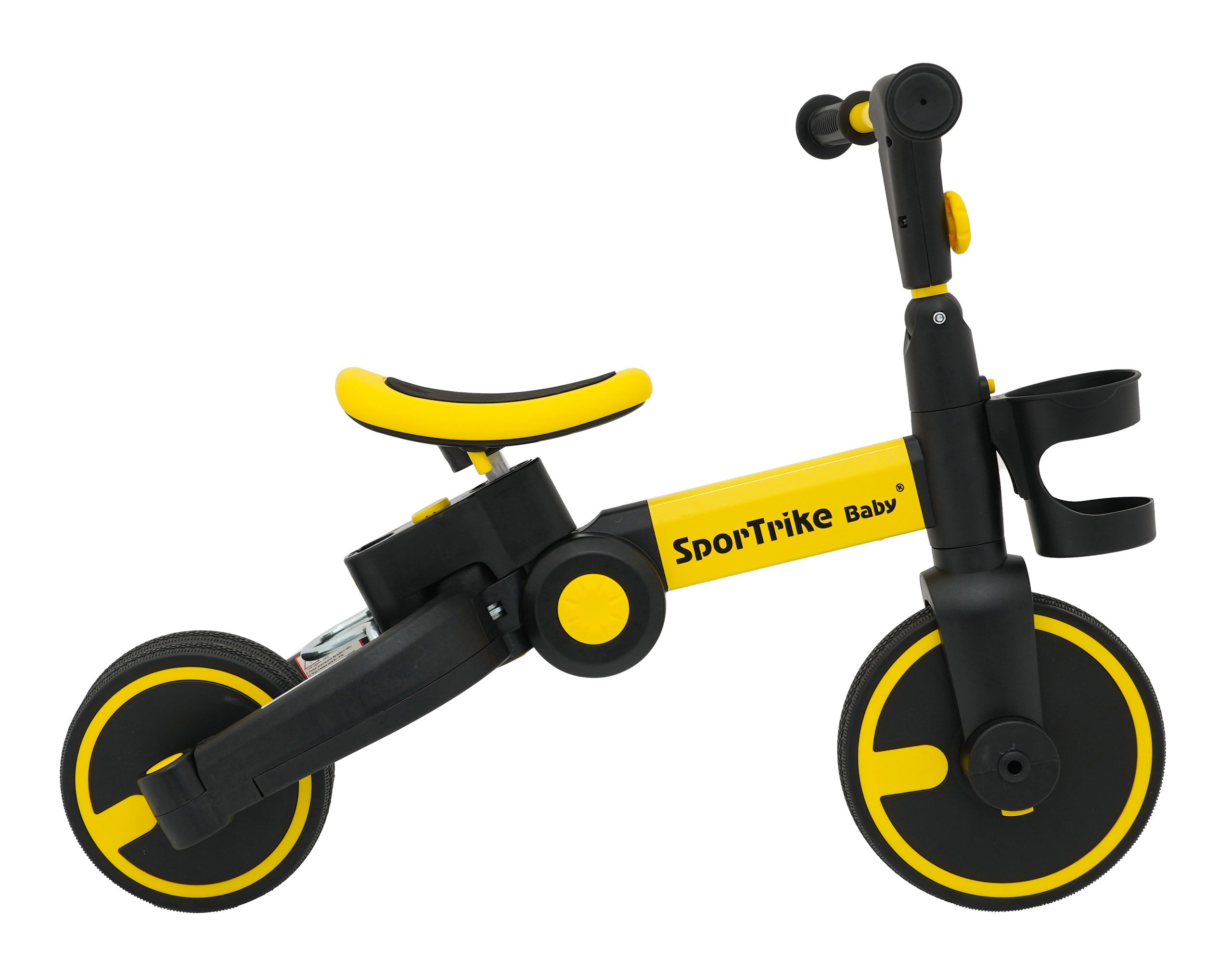 Tricikl Happy Bike 3in1 - žuti