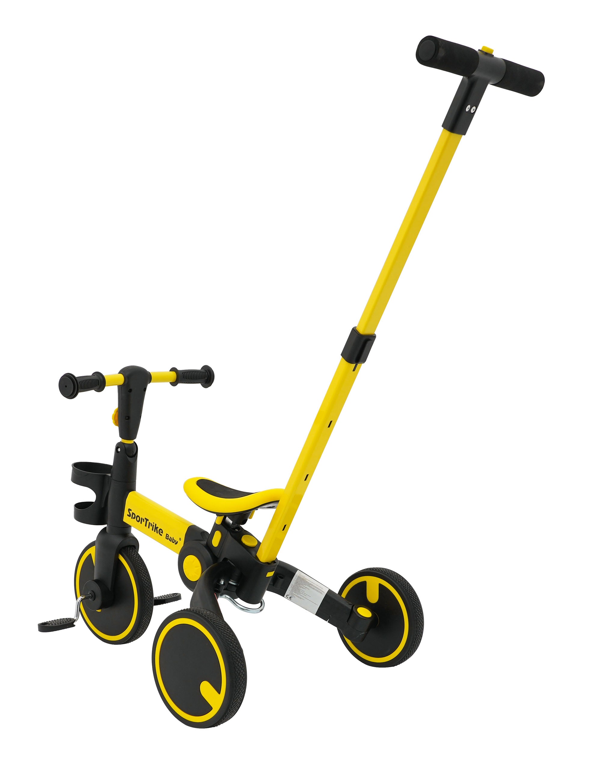 Tricikl Happy Bike 3in1 - žuti