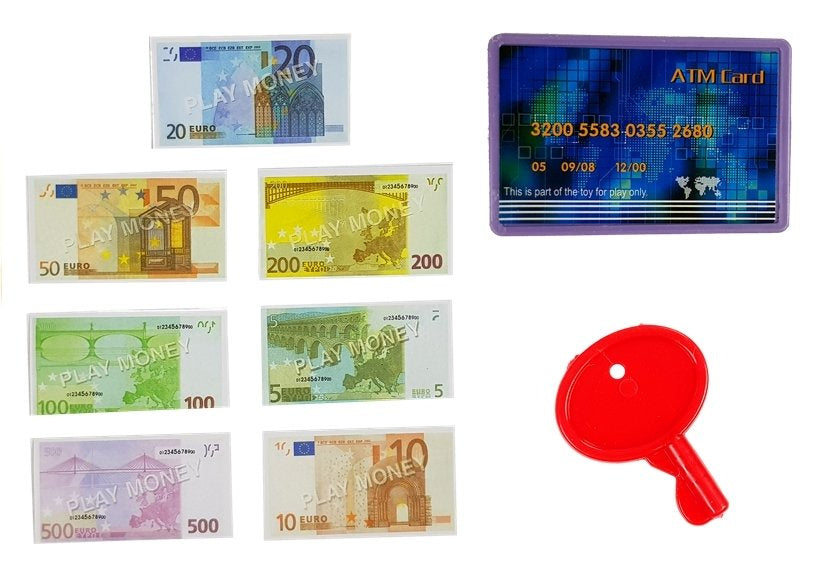 Blagajna za igru s košarama i priborom - crveno/bijela