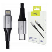 ALLITY kabel AUC-01 USB-C - Lightning 1,0 m 27W CRNI