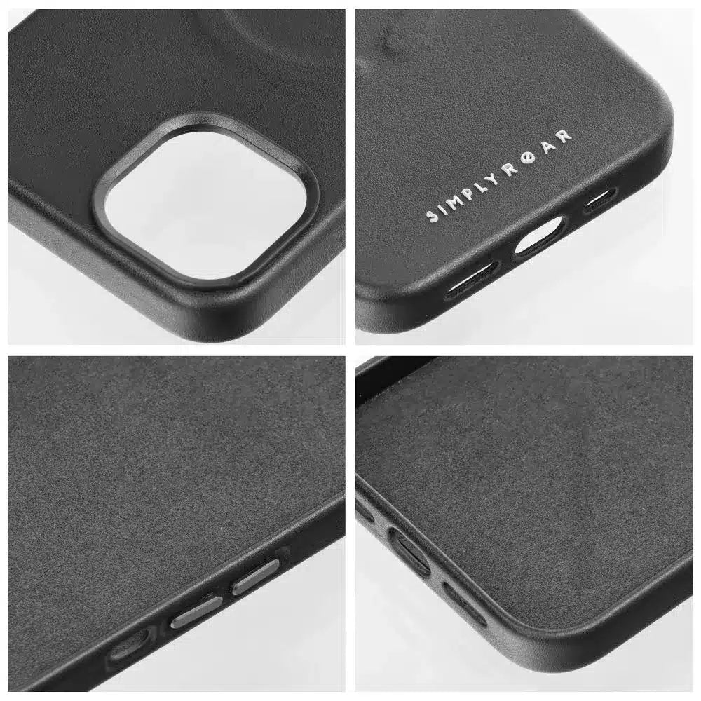 Roar kožené MagSafe kompatibilní pouzdro – pro iPhone 14 Plus černé