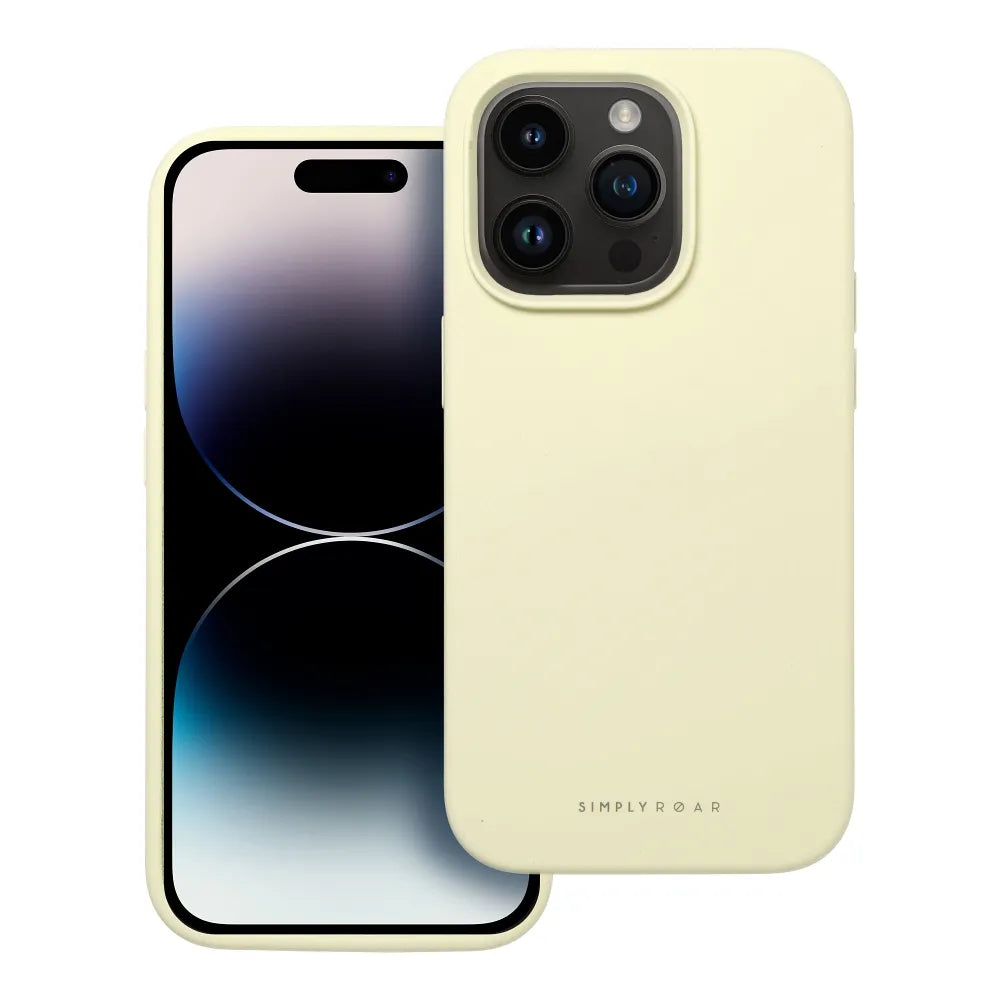 Maska Roar Cloud-Skin pro iPhone 14 Pro, světle žlutá