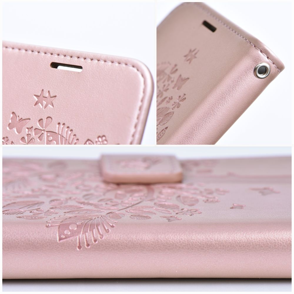 Pouzdro Forcell MEZZO Book na SAMSUNG A33 5G, dřevo, růžové zlato